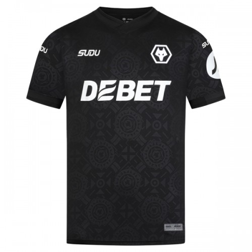 Officiële Voetbalshirt Doelman Wolverhampton 2025-26 Zwarte - Heren Officiële Voetbalshirt Doelman Wolverhampton 2025-26 Zwarte - Heren